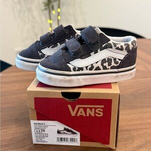 Vans Kids White Sneakers with Brown Soles